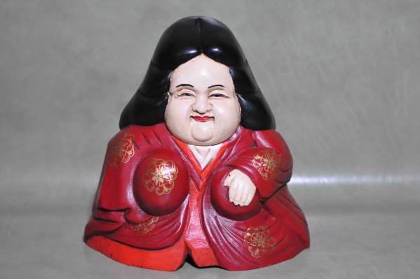 春画【木彫り お福さん 】枕浮世絵女性器秘物陰唇男根置物人形(木工