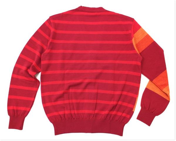 1円VAGIIE ◆ボルドー系クレイジーボーダーカーデb715*s46新品