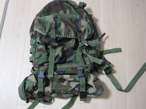 MOLLEⅡ バックパック(ウッドランド)　ウエストバッグ付き