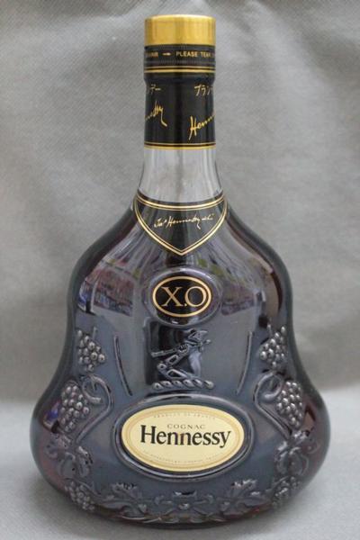 1円～★Hennessy(ヘネシー） 金キャップ XO クリアボトル
