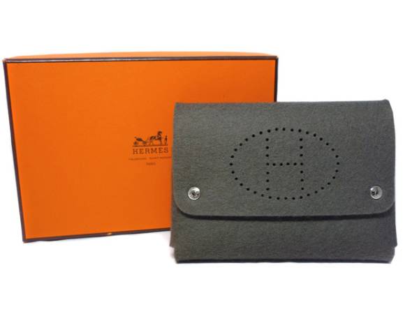 HERMES エルメス エテュイカルトPM トランプ付き 小物入れ HERMES エルメス フェルト トランプケース／ポーチ 未使用 エルメス