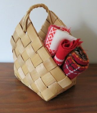 北欧雑貨★フィンランド木のバスケット薪入れ小物整理収納に