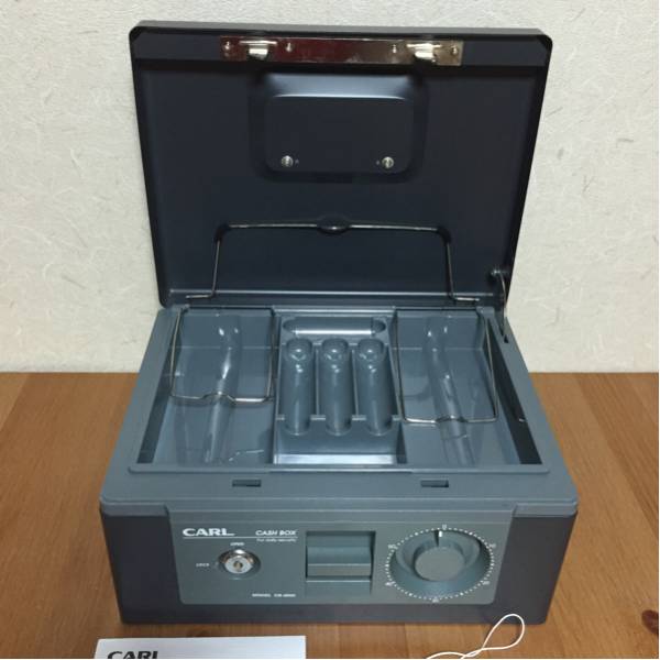 カール CARL キャッシュボックス CB-8500-D 手提げ金庫　中古_2