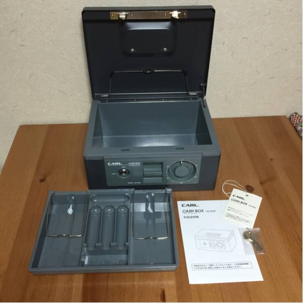カール CARL キャッシュボックス CB-8500-D 手提げ金庫　中古_3