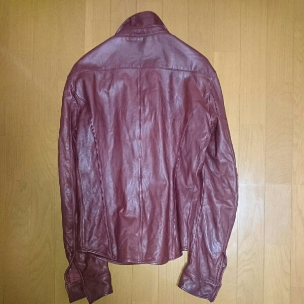 カルペディエムレザーシャツcdiemwjkレッドバーガンディブラピ