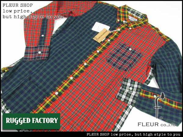 ■T538■ラギッドファクトリー 新品 タータンチェック柄シャツXS