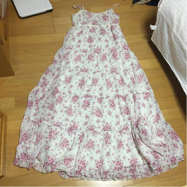 美品レストローズの花柄マキシワンピースドレス サイズ2