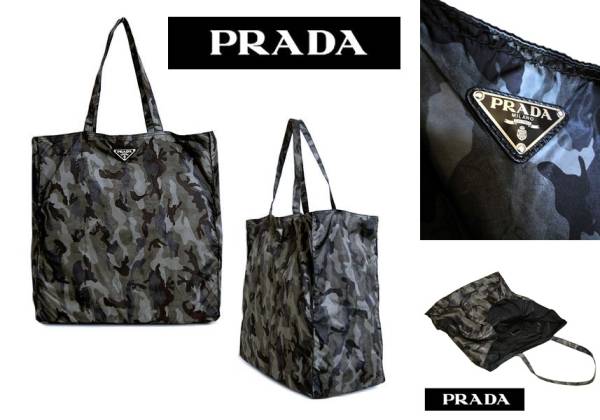 正規 完売 プラダ 迷彩 カモフラ トート バッグ エコ レア PRADA