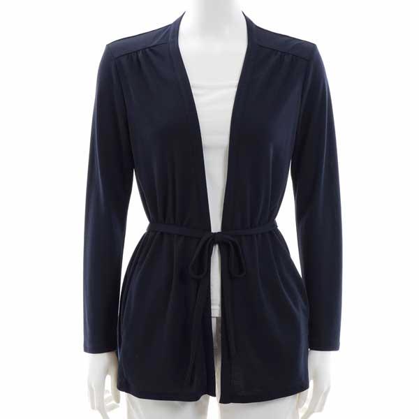 ◆美品◆INDIVI◆重宝！オープンロングカーディガン 38 紺・hl11