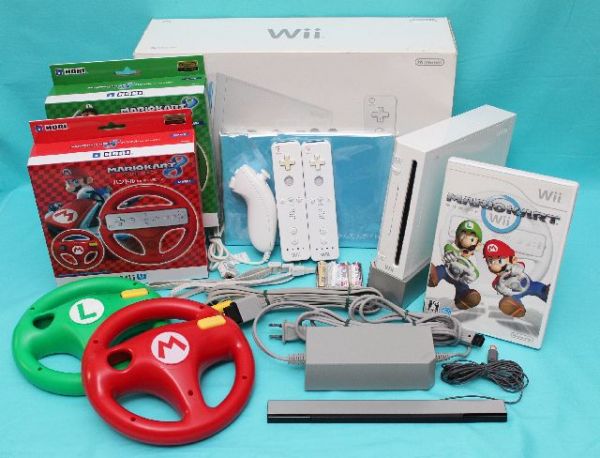 Nintendo Wii 本体 リモコン ヌンチャク セット ソフト6点 中古 動作品