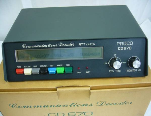RTTY&CW符号解読装置 CD 670 ジャンク