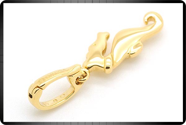 〓B楽市本店〓 オメガ K18YG 1Pダイヤ タツノオトシゴ チャーム