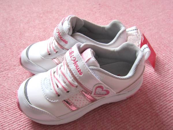 新品ミキハウスハートロゴスニーカー19シューズ靴(110120130140