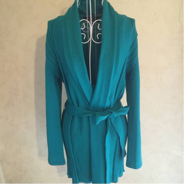 【COUP DE CHANCE クードシャンス】ブルー 長袖カーディガン