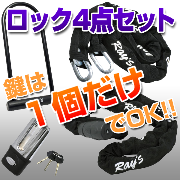バイクショップ推薦!! バイクロック4点セット FTR223 DS1100