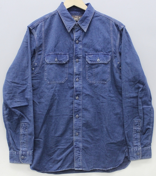 st8762/RRL インディゴ染めワークシャツ
