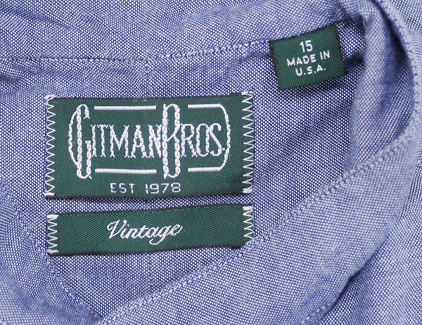 st8753/GITMANBROS バンドカラーシャンブレーシャツ