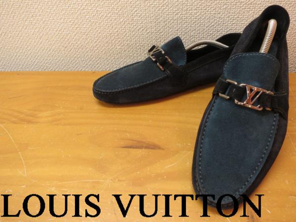 良品□伊製 2012年製 ルイヴィトン ドライビングシューズ 8 LOUIS