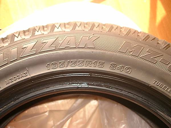 ブリヂストン　ブリザック　MZ 03 195/55R15 ２本 USED品　