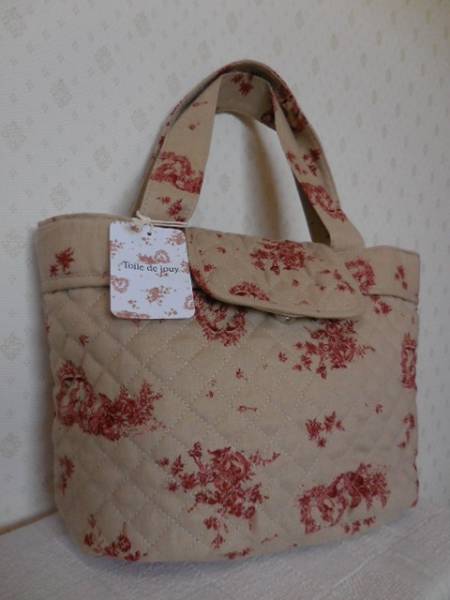 新品 SM2 トワルドジュイ Toile de jouy リネン キルトバッグ
