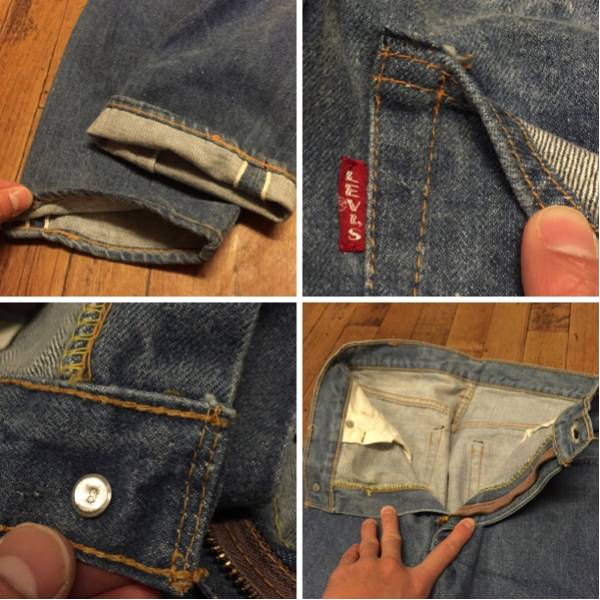 60S LEVIS 505 BIGE 赤耳 オリジナル ビンテージ50S 501XX 551XX VTG 
