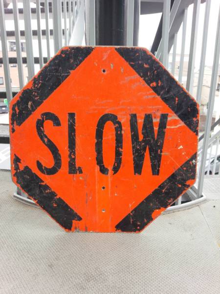STOP/SLOWアメリカ道路標識ロードサイン ビンテージ世田谷ベース