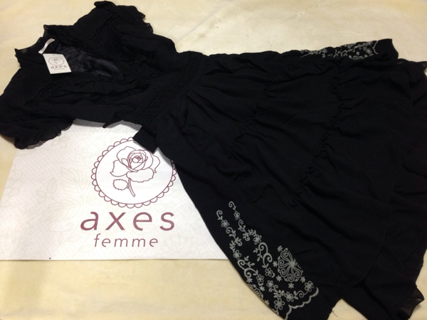 アクシーズファム☆フロッキーパネル柄姫ドレスワンピ紙タグ新品