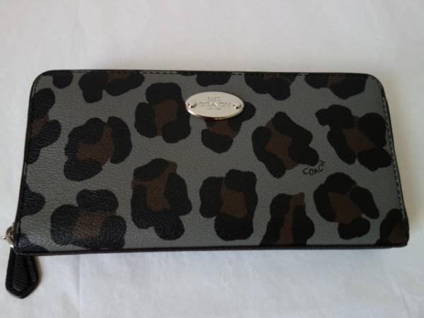 コーチ F53414 オセロット プリント ジップアランド 長財布 新品