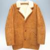 美品TIME＆TIDEタイム＆タイム リアルムートンコートLキャメル
