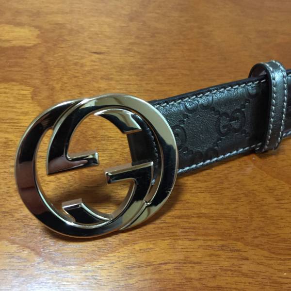 ☆極美品☆確実正規品 GUCCI ベルト メンズ シマ柄