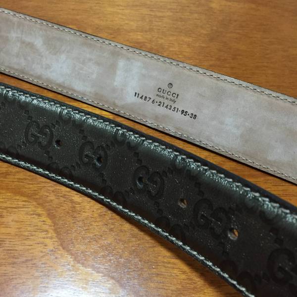 ☆極美品☆確実正規品 GUCCI ベルト メンズ シマ柄