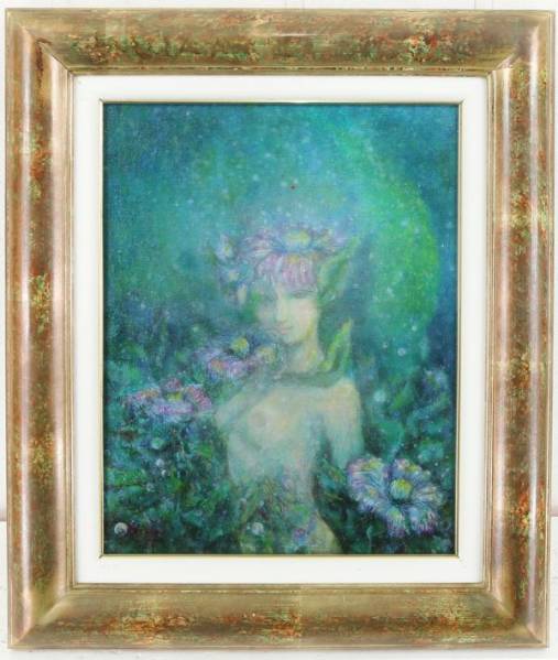 ◇ 織田広比古 ◇ バラ色の夜 ◇ 油彩画・10号・新額