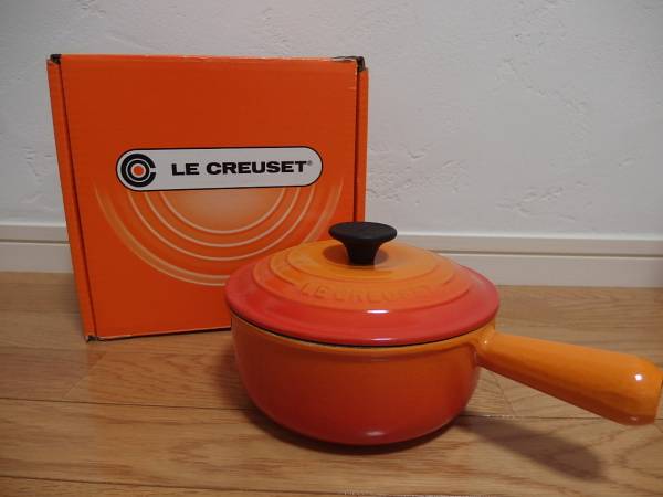 LE CREUSET ル・クルーゼ オレンジ 片手鍋 ソースパン 18cm ソースパン 18cm ル・クルーゼ LE シグニチャー オレンジ CREUSET