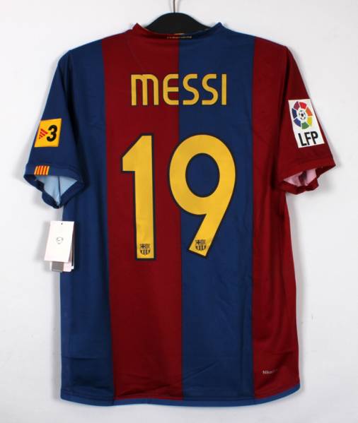 06-07バルセロナ(H)#19メッシ MESSI リーグ半袖 NIKE 正規 M 19 メッシ
