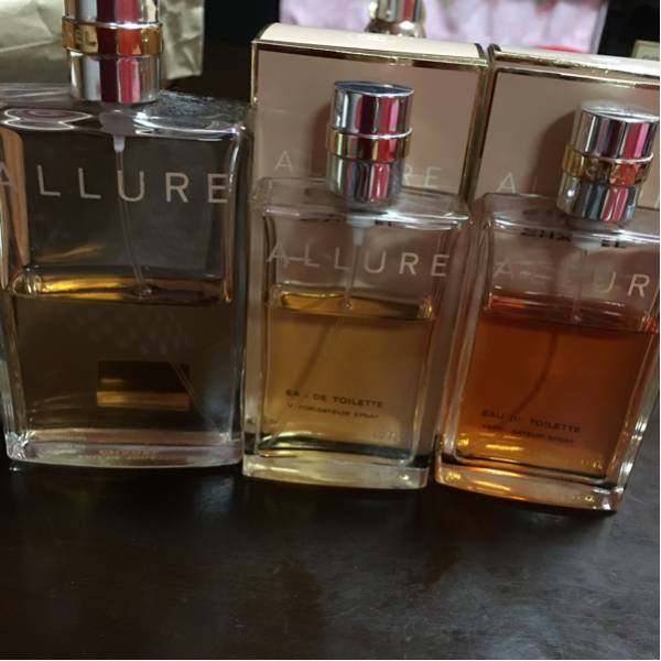 CHANEL ALLURE オードトワレ 3本セット 美品お得CHANELシャネルALLURE100ml50mlオードトワレused3個set CHANEL