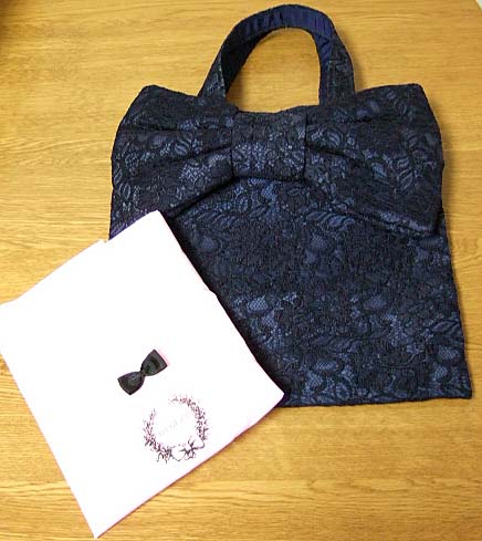 ☆Muguet☆ Grace ネイビー ☆MISS別注☆ ミュゲ リボンバッグ(布製  