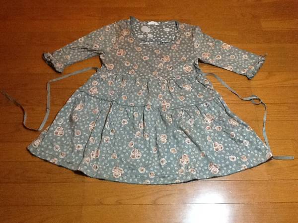ピンクハウス🎀薔薇柄チュニック(サックス系＋ハッカ系) ピンクハウス