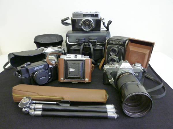 ①デジタルカメラ 双眼鏡 フィルムカメラ まとめ売り ☆1円～☆ジャンク品カメラ・双眼鏡 おまとめで！ フィルムカメラ