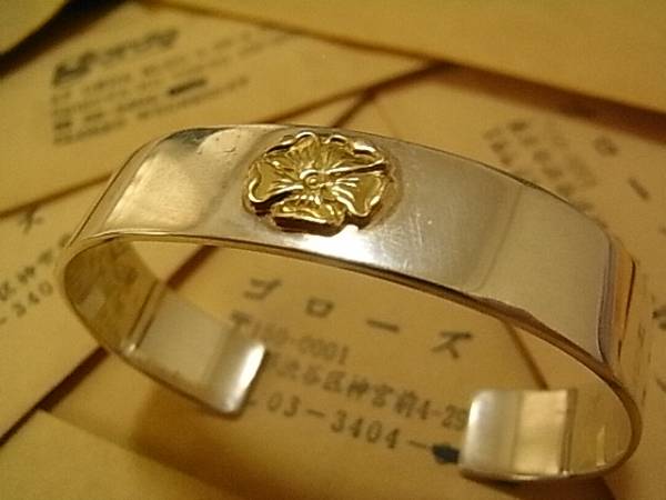 goro's ゴローズ 18k金付きローズ バングル 三代目 ゴローズ 顔