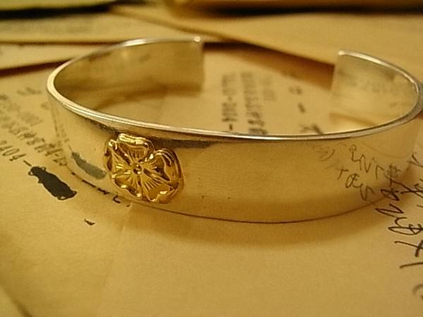 goro's ゴローズ 18k金付きローズ バングル 三代目 ゴローズ 顔