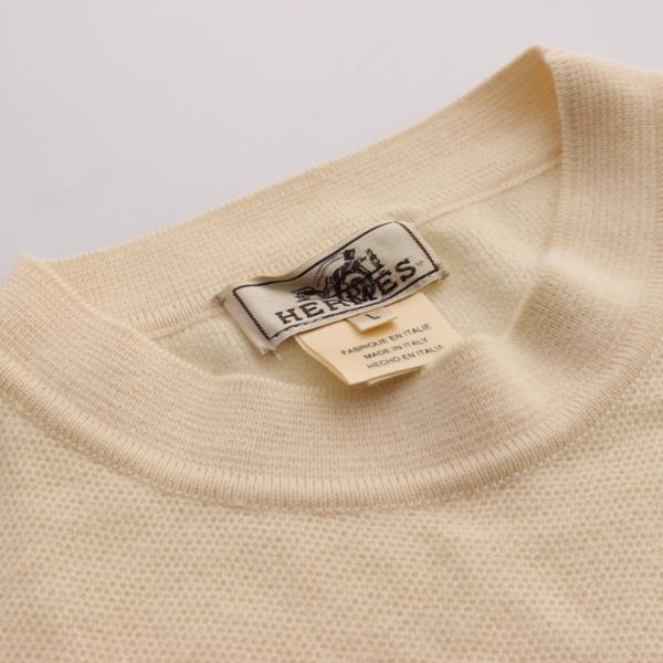 1円◇HERMES 最高級ピュアカシミヤ100%メンズニットセーター L 男性用
