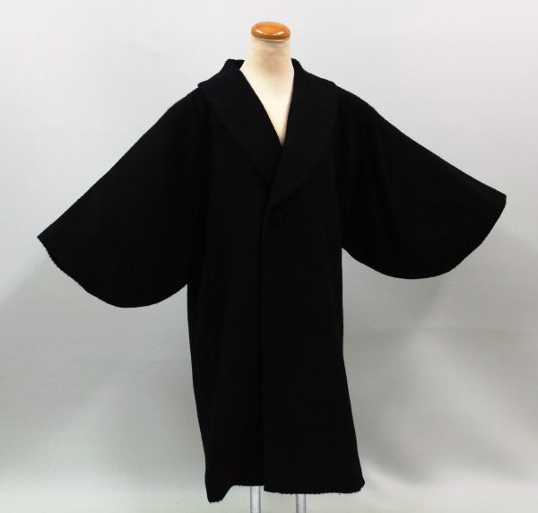★京都きもの.com★お洒落！アンゴラ混　ヘチマ衿和装コート　BL
