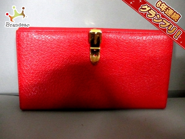 GUCCI レザー 長財布 レッド グッチ アウトレット 長財布 GGレザー レッド メンズ GUCCI 449396