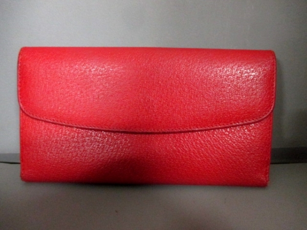 GUCCI 赤いレザー長財布 ダブルG バイカラー ジップアラウンドウォレット ・グッチ ロッソ