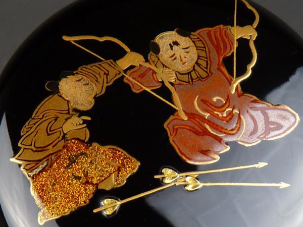 都屋】輪島塗 昌峰作「唐子蒔絵香合」共箱 茶道具 【公式通販】
