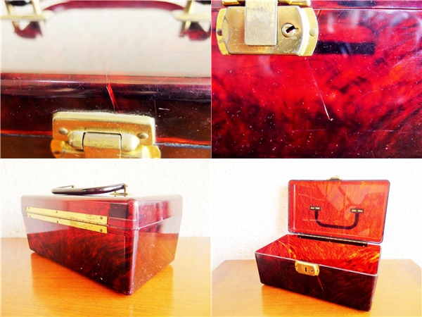 ビンテージ 50-60's ルーサイトボックス 小物入れ アンティーク