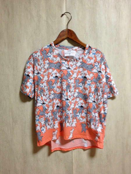 PAUL&JOE SISTER◆×Disneyマリー総柄半袖Tシャツ/1/コットン/…