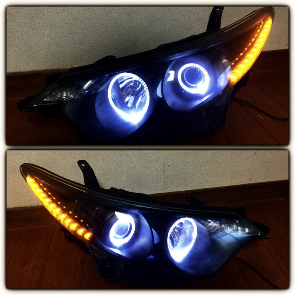 50 エスティマ 希少 イカリング加工 LEDカスタム ヘッドライト トヨタ