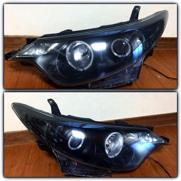 50 エスティマ 希少 イカリング加工 LEDカスタム ヘッドライト トヨタ