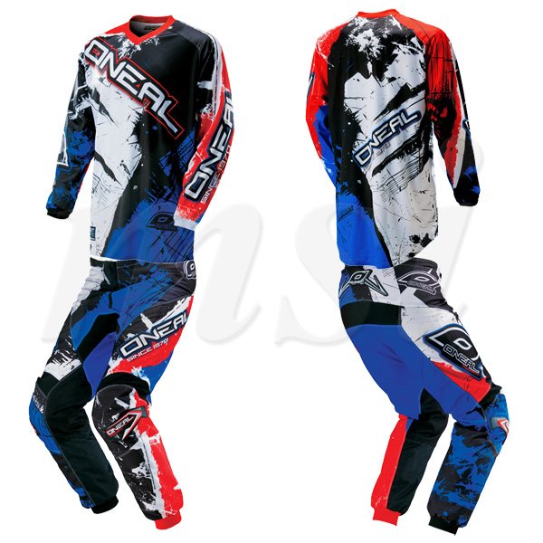 16 O'Neal Element パンツ & ジャージ Shocker 黒青赤 34/L